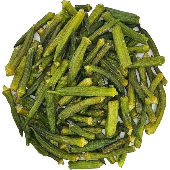 Snack Delights Dried Okra Chips Sea Salted, Natural & Crispy Veggie Snack | No Sugar or Color Added | Healthy & Delicious, 2 Pound Bag