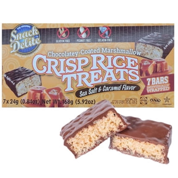 Snack Delite Marshmallow Crisp Rice Treats, Sea Salt & Caramel Flavor, 7 Count
