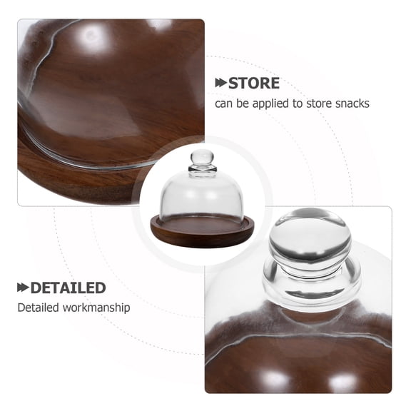MERRYHAPY Cake Holder Cake Plate Acacia Wood Serving For Dried Fruit Bars 1Pack