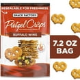 Snack Factory Buffalo Wing Pretzel Crisps, NonGMO, 7.2 oz Resealable