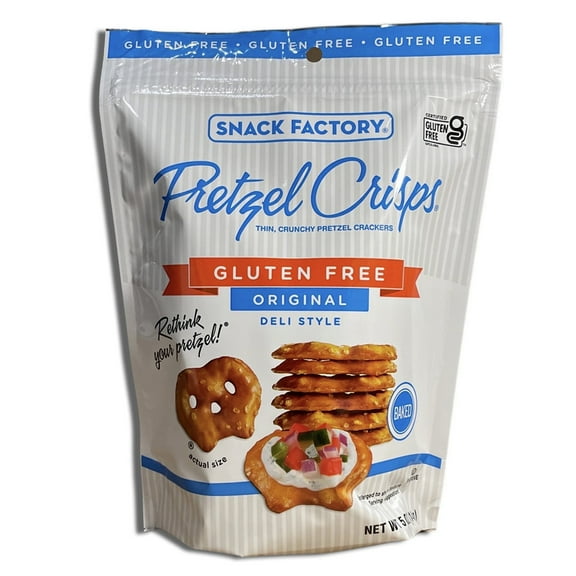 Snack Factory Gluten Free Pretzel Crisps, 5 Oz, Pack of 4