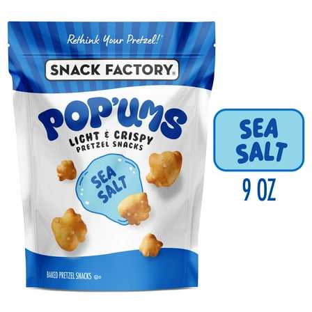 Snack Factory Pop'ums Sea Salt Pretzel Snacks, 9 oz Bag