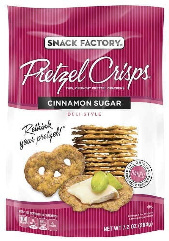 Snack Factory Pretzel Crisps, DMF15 Cinnamon Sugar (Pack of 2)