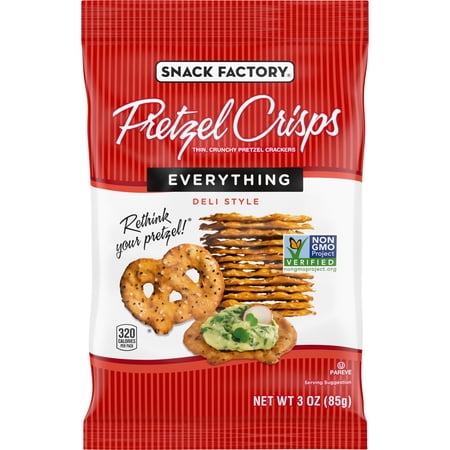 SNACK FACTORY PRETZEL CRISPS, EVERYTHING, 3 OZ