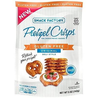 Snack Factory Pretzel Crisps, Gluten Free Original, 5 Ounce (Pack of 12)