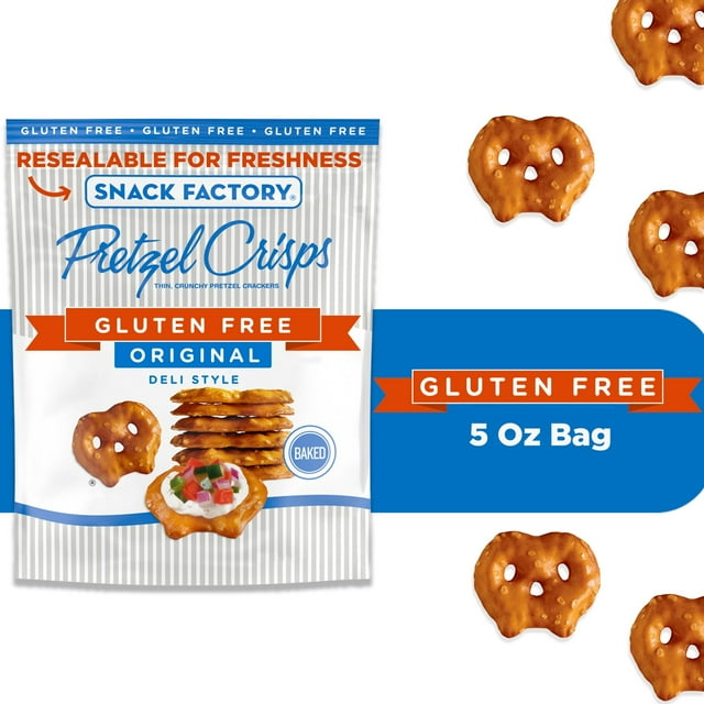 Snack Factory Pretzel Crisps Gluten Free, Original Flavor, 5 oz