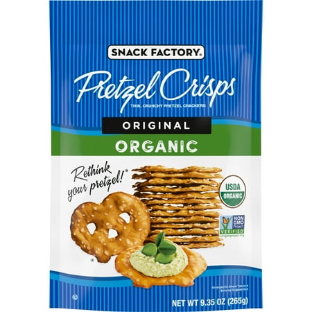 Snack Factory Pretzel Crisps, Organic Original, 9.35 oz