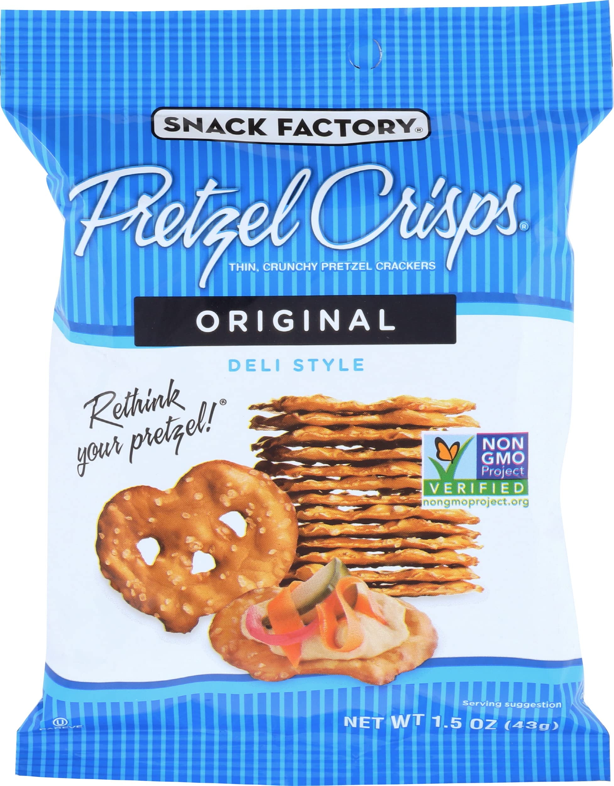 Snack Factory Pretzel Crisps Original Deli Style, 1.5 Oz