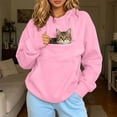 thumbnail image 1 of Snack Hoodie Cat Pouch Hoodies Kitten Puppy Holder Pullover Top Large Pet Carrier Sweatshirt For Women, 1 of 7