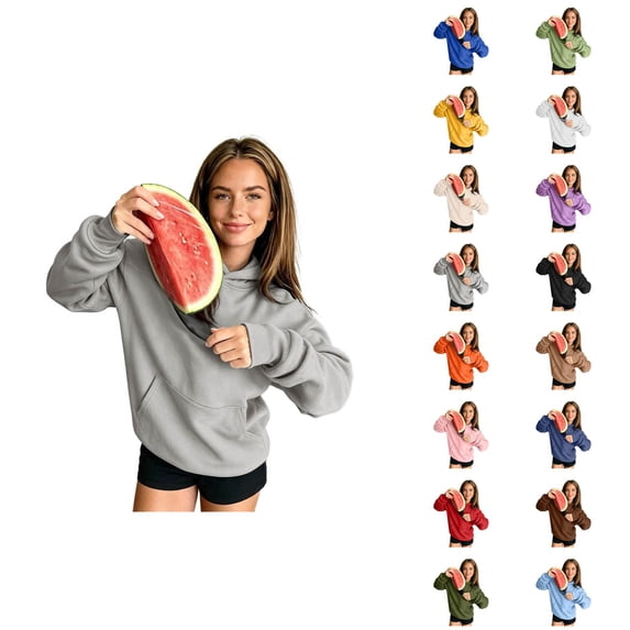 Snack Hoodie for Women Men Fall Winter Long Sleeve Loose Casual Hooded Sweatshirt Pullover with Pockets