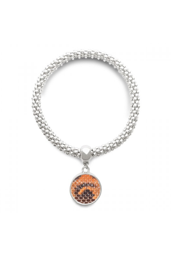 Snack Leather Design Sliver Bracelet Pendant Jewelry Chain Adjustable Bangle