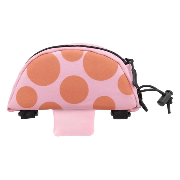 Snack! Mushroom Frame Bag Pink Pastel 8x5x1.5in Hook & Loop Straps