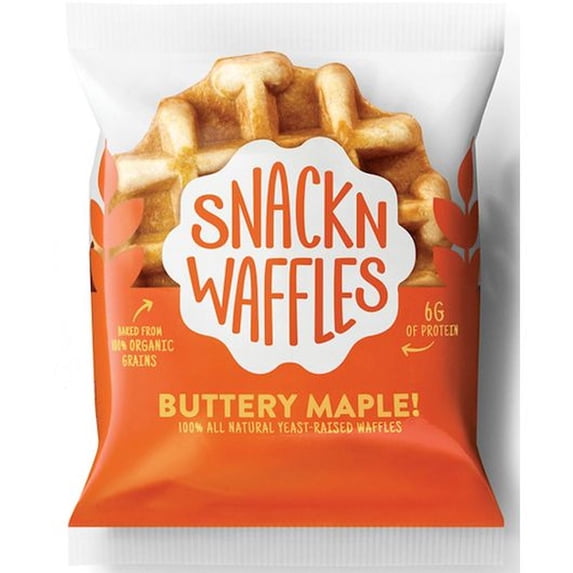 Snack N Waffles Buttery Maple Waffles, 2.4 Ounce -- 96 per case.