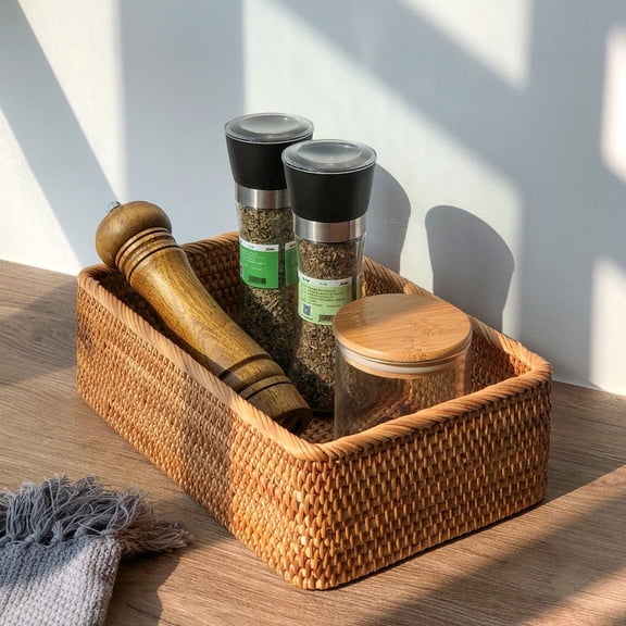 Snack Organizer for Home & Kitchen Organization, Wooden Pantry Storage Bins for Pantry, Countertop, Kitchen, Party, Snack