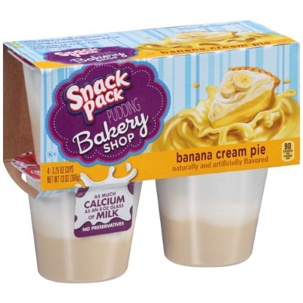 Snack Pack Banana Cream Pie Pudding Cups (Pack of 8)