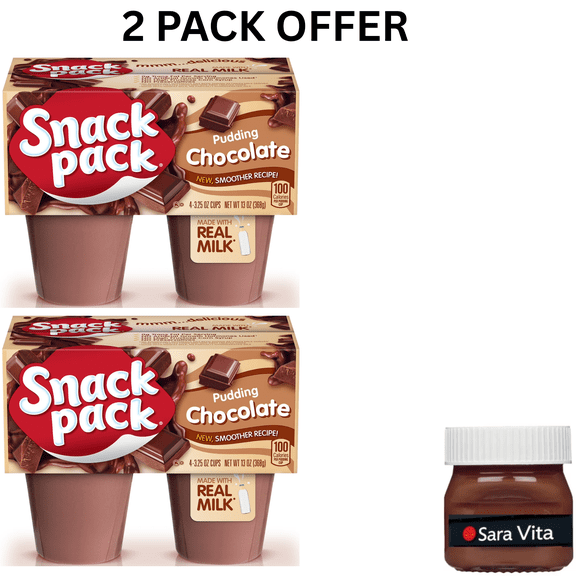 Snack Pack Chocolate Pudding, 3.25 oz Pudding Cups