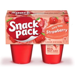 Snack Pack Strawberry Flavored Juicy Gels (Pack of 12)