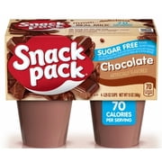 Snack Pack Sugar-Free Chocolate Pudding Cups, 3.25 oz, 4-Count (Pack of 24)