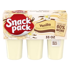 Snack Pack Super Size Vanilla Pudding, Lunchbox Snacks, 5.5 oz Pudding Cups, 6 Count
