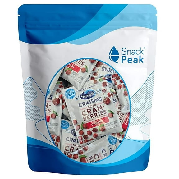 Snack Peak Dried Cranberries Individually Wrapped Packets 10 Count