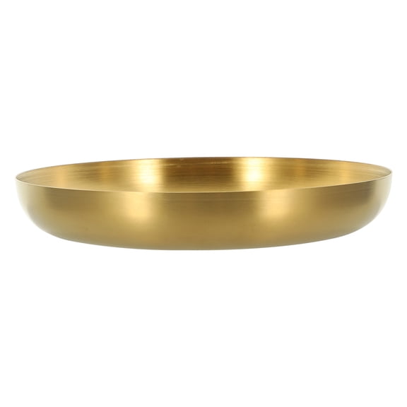 LALAFINA 7 Inch Stainless Steel Round Serving Tray Plates for BBQ, Salad, Snacks, Desserts, Outdoor Camping and Kitchen Use