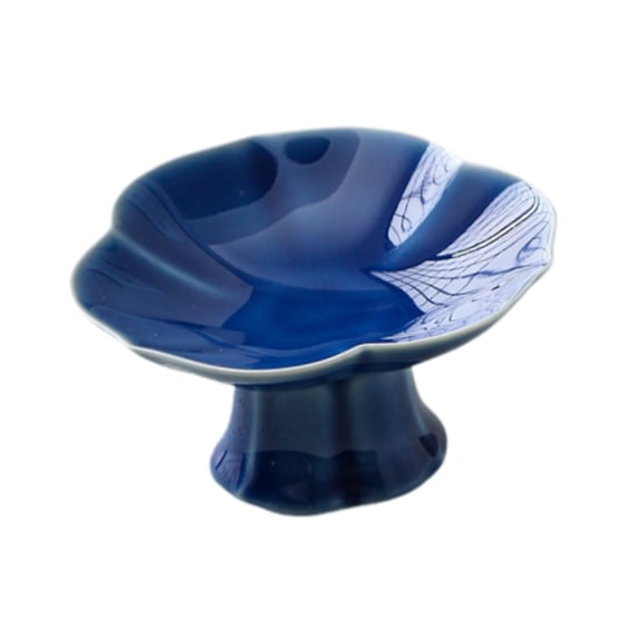 Snack Platter Multifunction Serving Platter Footed Pedestal Bowl Ceramic Material for Kitchen Counter Dining Room Decor