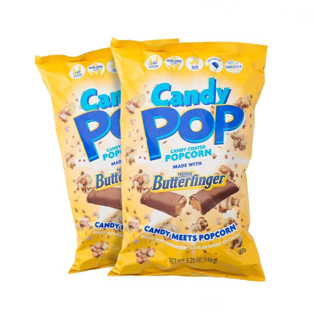 Snack Pop Butterfinger Candy Pop PopCorn, 5.25oz (Pack of 12)