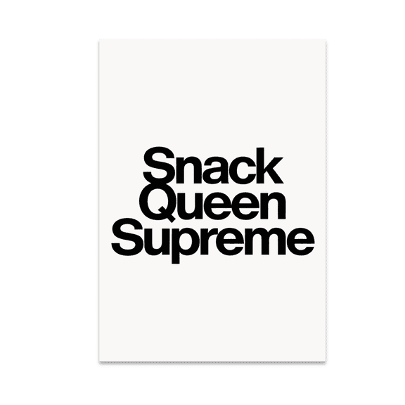Snack Queen Supreme Minimalist Poster - Snack Enthusiast - 13x19 Poster Print