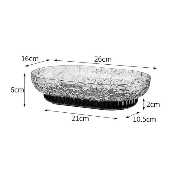 Snack Serving Tray, Appetizer Tray with Lid, Square Glass Food Storage Organizer for Dried Fruits, Nuts, Candies, Sweet Cookies and Fruits
