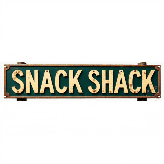 Snack Shack Tin Signs 16*4 Inches "Snack Shack" Backyard, Patio, Bar Decor Retro Kitchen Decor, Outdoor Sign, Funny Room Decor