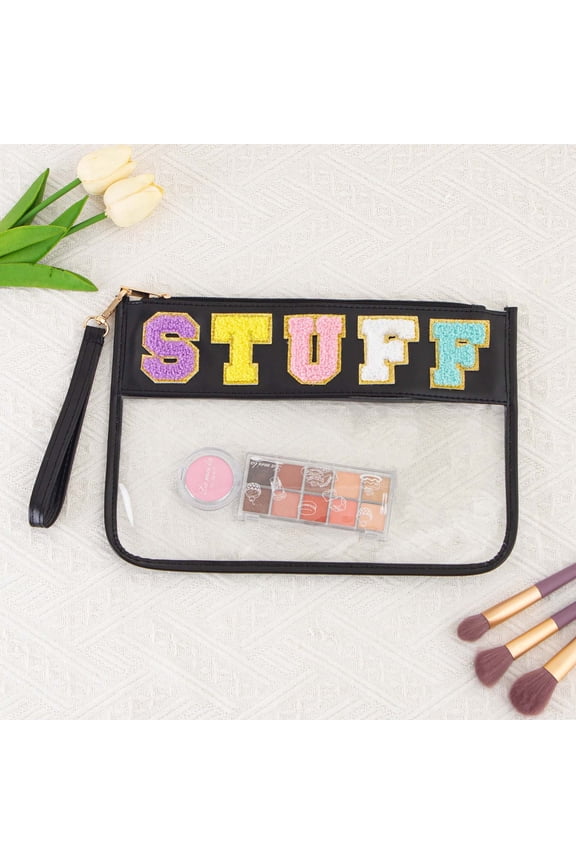 Snack Storage Bag, Transparent Zipper Pouch, Waterproof Makeup Toiletry Organizer, Portable Travel Cosmetic Bag for Women, Handheld Clear TSA Carry On Essentials Case