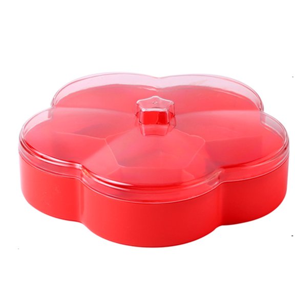 Snack Storage Box Flower Shape Divided Grid for Case Storage Tray Desktop Orname