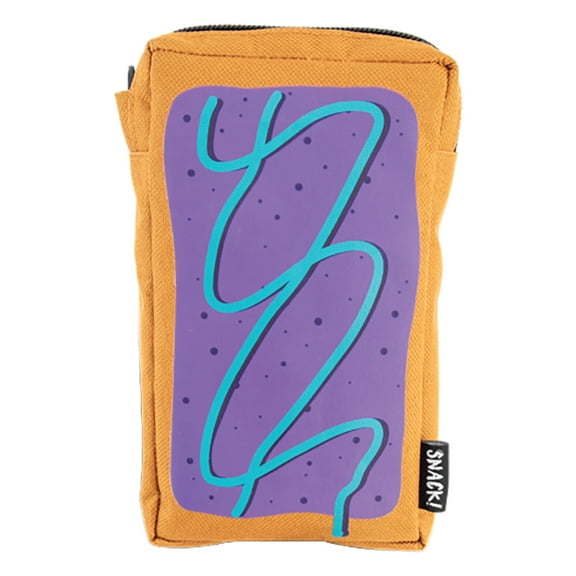 Snack! Top Tart Pouch Bag Brown 3.75x1.22x6.50in Hook & Loop Straps