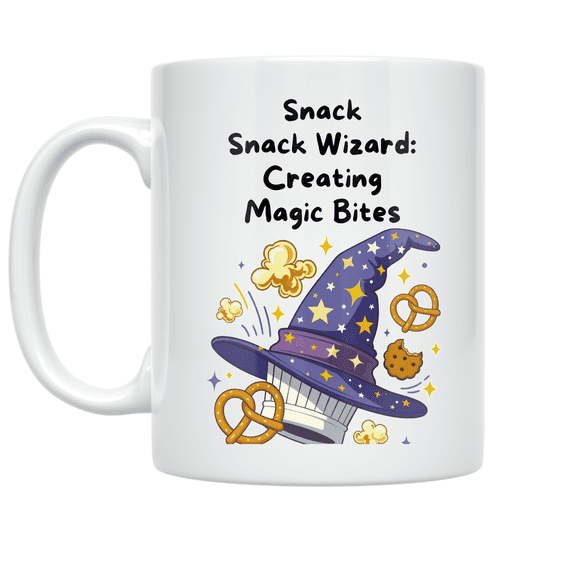 Snack Wizard: Creating Magic Bites - Young Culinary Enthusiasts - 11 oz Ceramic Coffee Mug