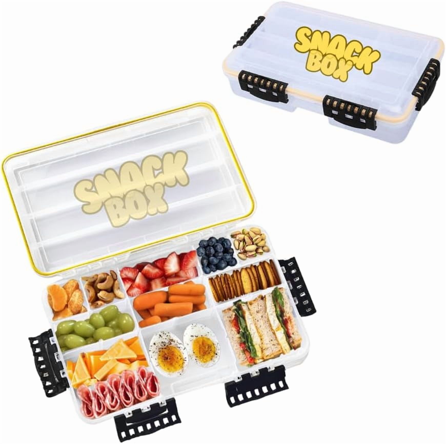 Snack box for Beach Charcuterie Containers Travel Airtight Organizer Food Storage for Candy, Fruits, Nuts