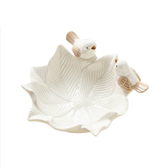 Snack plate, cute small dessert plate, leaf-shaped ceramic plate, decorative tray, ceramic jewelry storage tray, small plates, for table decoration at home