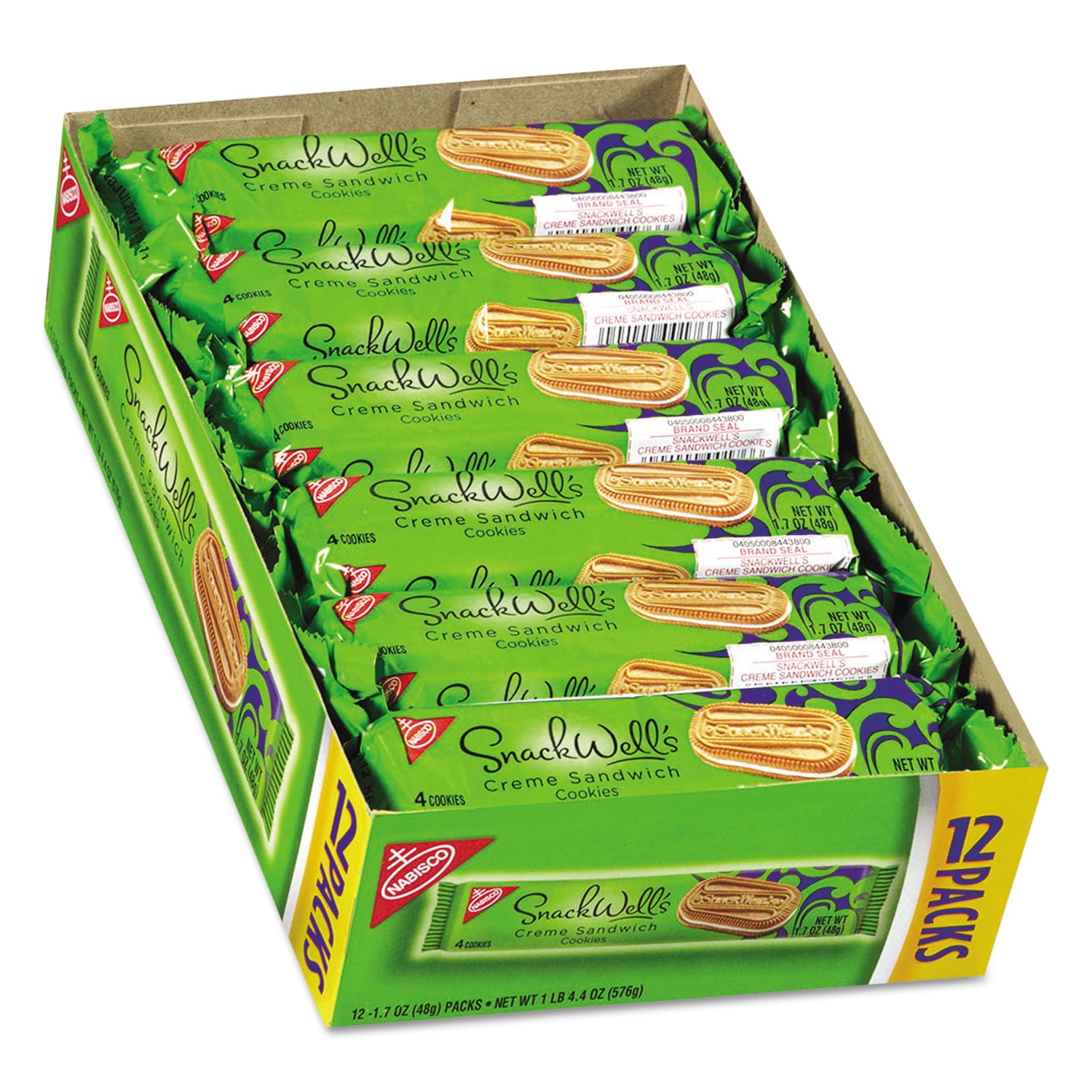 SnackWell's Cookies, Vanilla Crème, 1.7 oz Pack, 48/Carton