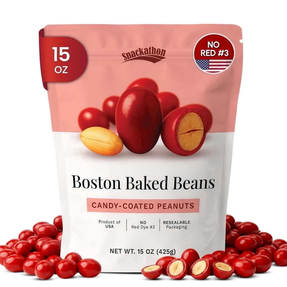Snackathon Boston Baked Beans Candy, 15 oz, Candy Coated Peanuts