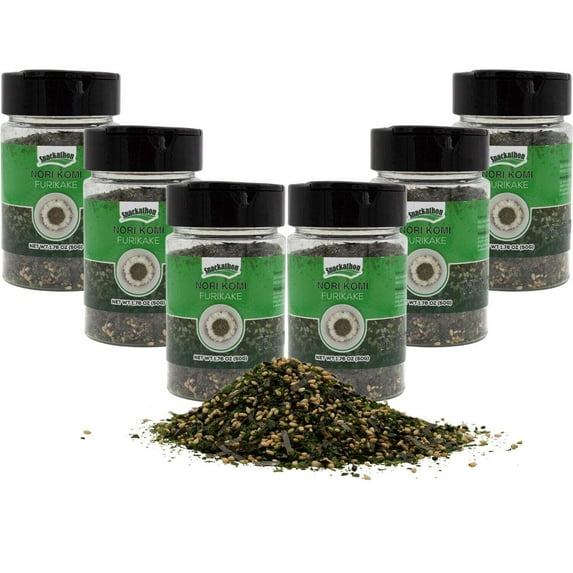 Snackathon Furikake Rice Seasoning, Nori Komi Flavor, 1.76 oz Jar (Pack of 64)