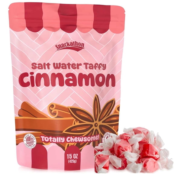 Snackathon Salt Water Taffy, Individually Wrapped, 15 oz Resealable Bag