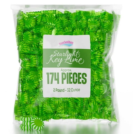 Snackathon Starlight Hard Candy, Key Lime Flavor, Individually Wrapped (Various Sizes)
