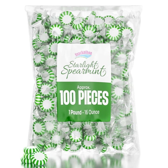 Starlight Starlight Spearmint Candy, Individually Wrapped, 1 lb Bag