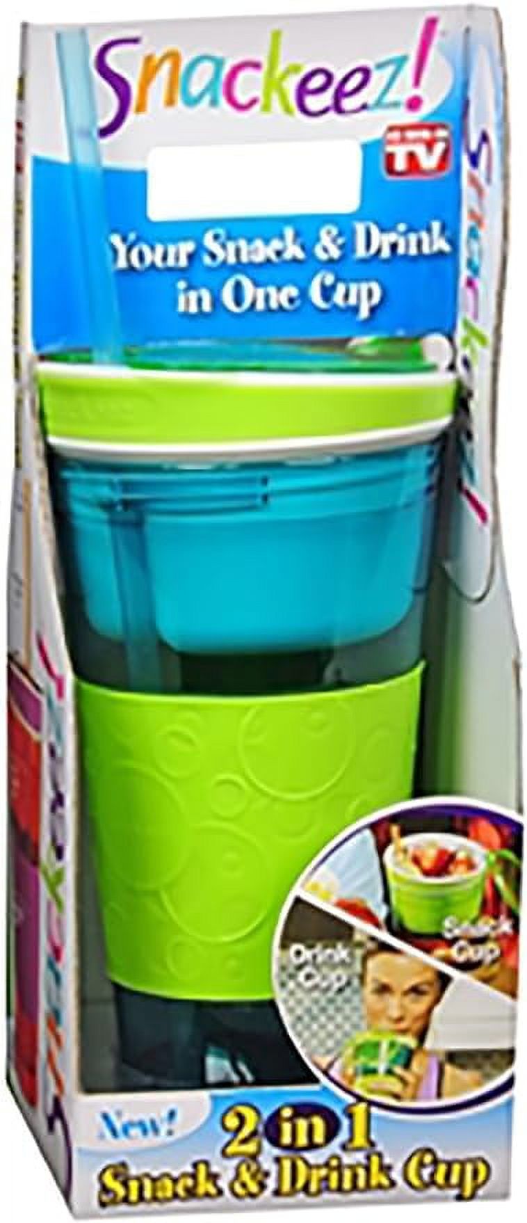 Snackeez Travel Cup Snack and Drink in One Container Leakproof