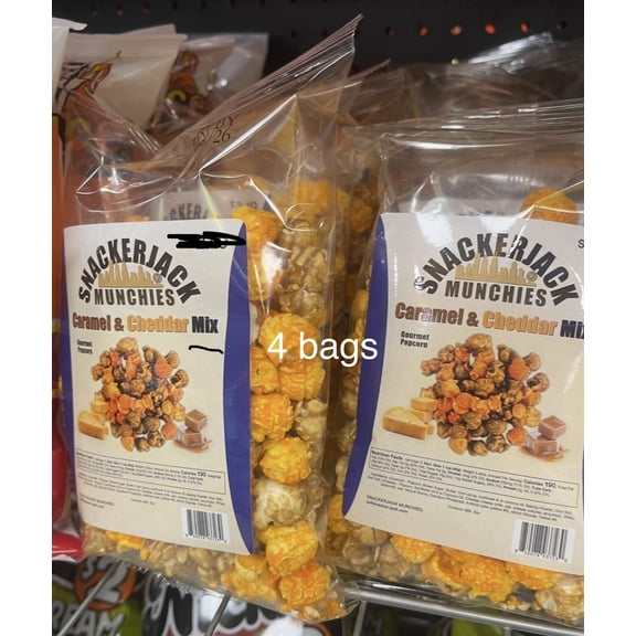 SnackerJack Munchies Caramel & Cheddar Mix Popcorn.