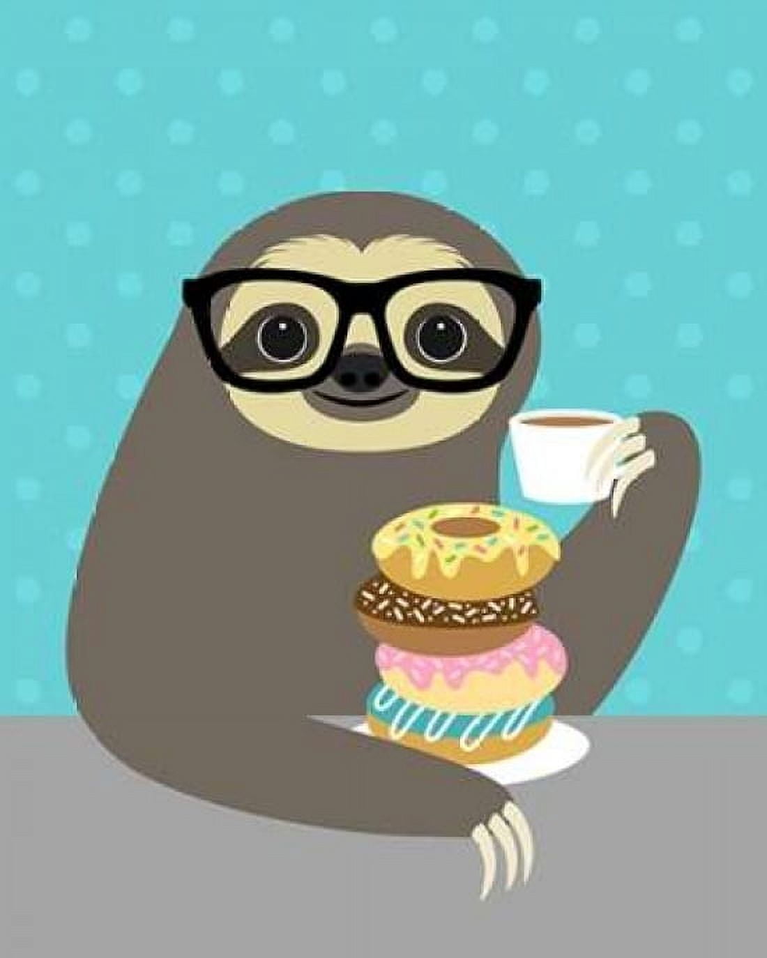 Snacking Sloth Canvas Art - Nancy Lee (24 x 30)