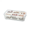 Snackle Box Charcuterie Container Divided Serving Tray With Lid And