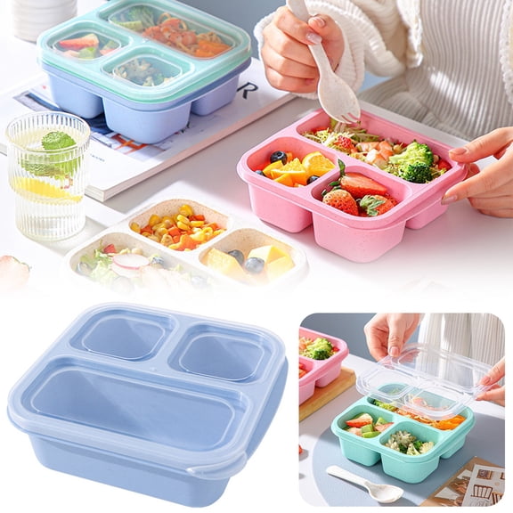 Snackle Box Container 3 Compartment Food Storage Container, Airtight Leakproof Meal Prep Box with Divided Sections for Kitchen and Travel Use Lunchable Containers Lunchable Snack Containers
