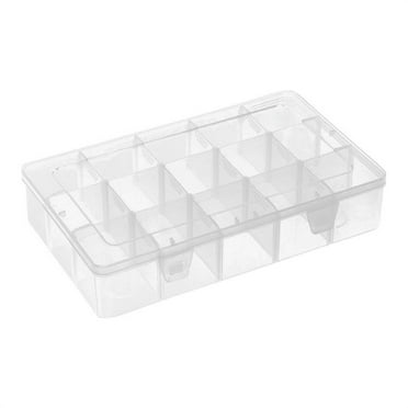 Snackle Box Container with Dividers Plastic Snack Box Serving Tray 15 Adjustable Compartments Multi Snack Container Divided Organizer Box for Travel School Picnics
