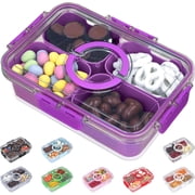 Snackle Box Container with Lid Travel Charcuterie Box with Handle Organizer for Candy, Fruit, Nuts, Veggies, Snacks, Beach Essentials, Portable Lunch Box