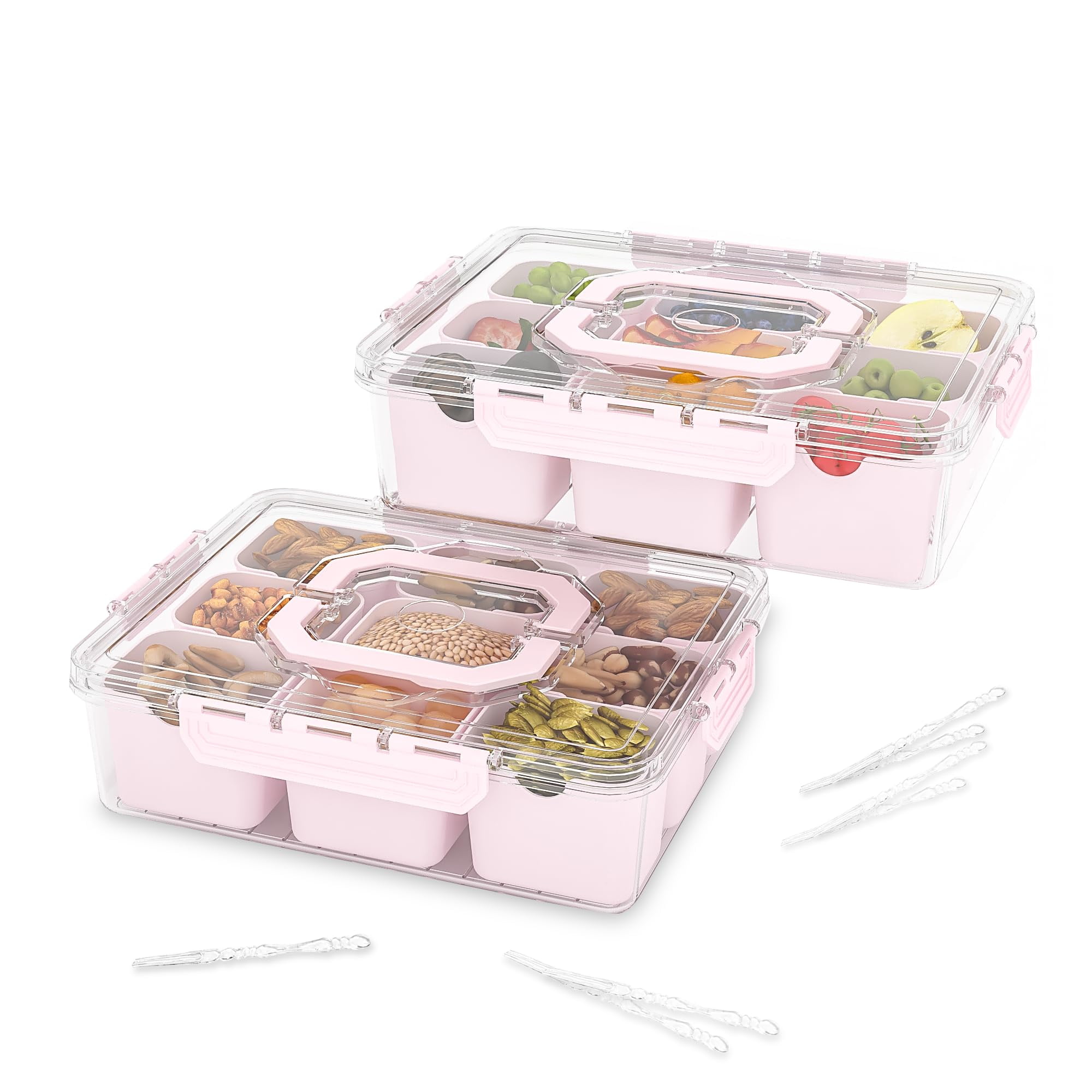 CWC 30PC 2 COMPARTMENT SNACK BOX Teal